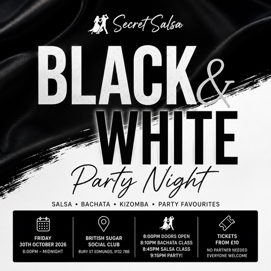 Secret Salsa Black & White Party Night