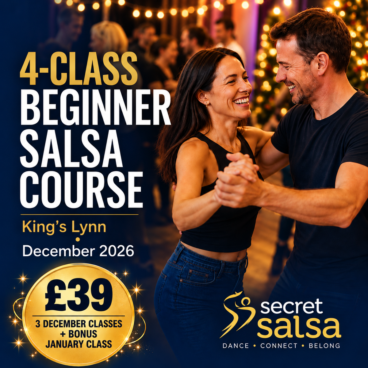 December Beginner Salsa - King's Lynn | 3 Classes + January Bonus