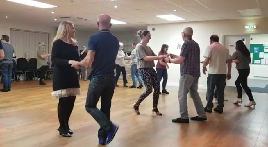 Load video: Video of a salsa class in Bury St Edmunds